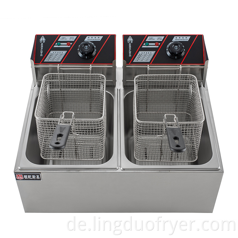 8l 8l Double Baskets Electric Fryer